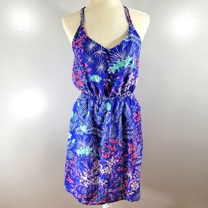 Yumi Kim Blue Floral Mini Dress with Pink and Mint Accents